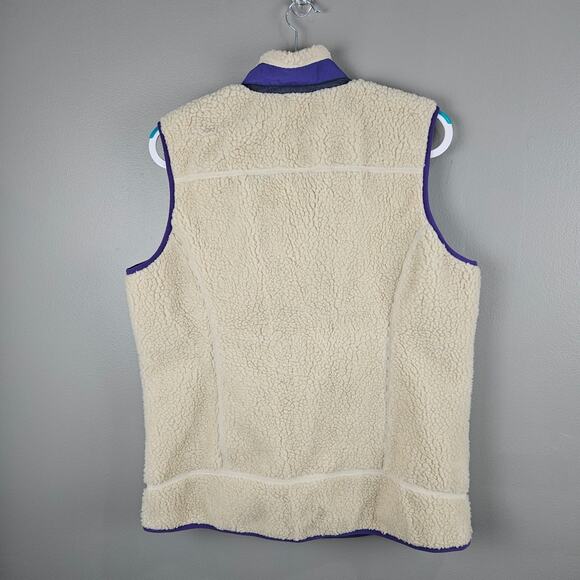 Patagonia Women's Classic Retro X Vest Deep Pile Sherpa Natural Purple Size XL - Picture 2 of 8